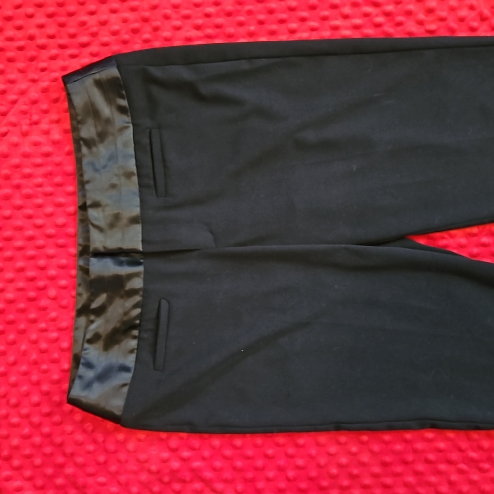 Satin Trim Waist Slacks Daisy Fuentes 12P 3 Clasp Closure and Button